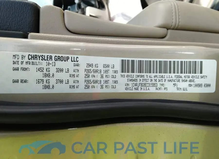 1C4RJFBG9EC315953# 9