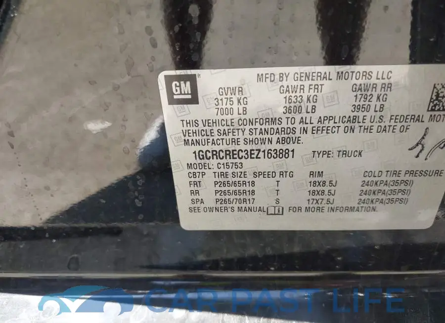 1GCRCREC3EZ163881# 9