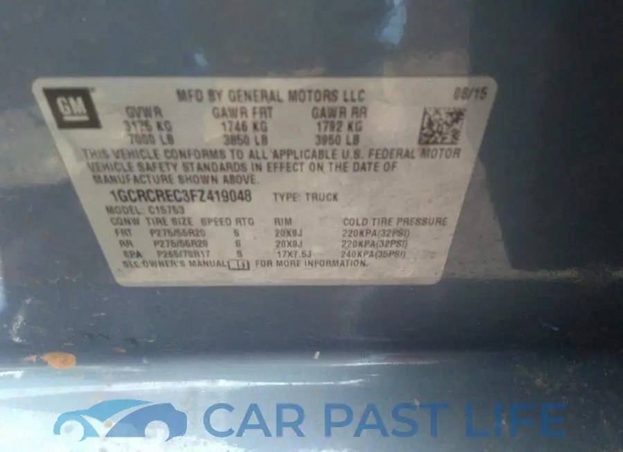 1GCRCREC3FZ419048# 9