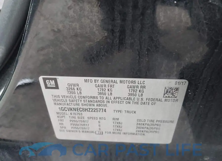 1GCVKNEC8HZ225774# 9