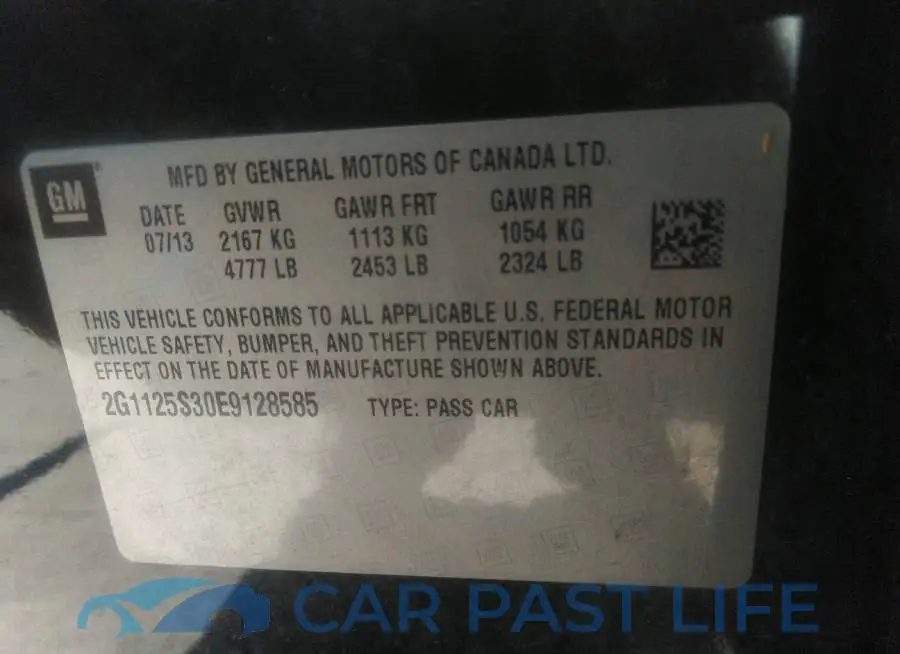 2G1125S30E9128585# 9