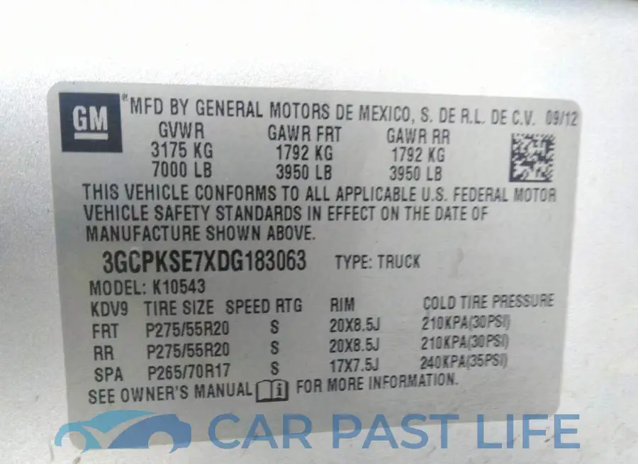 3GCPKSE7XDG183063# 9