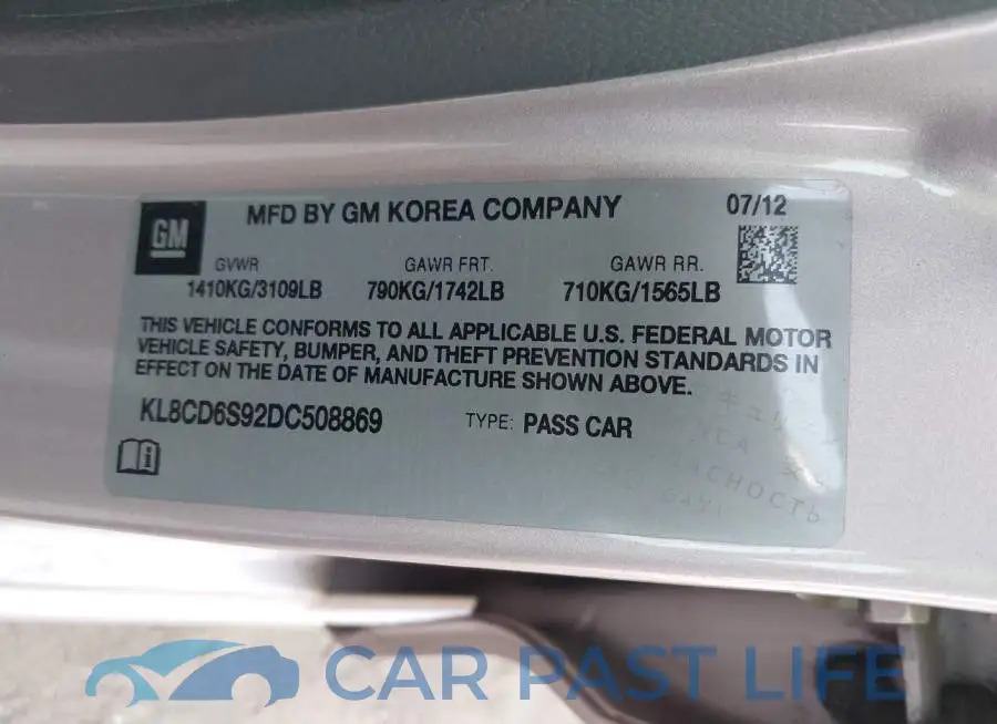 KL8CD6S92DC508869# 9