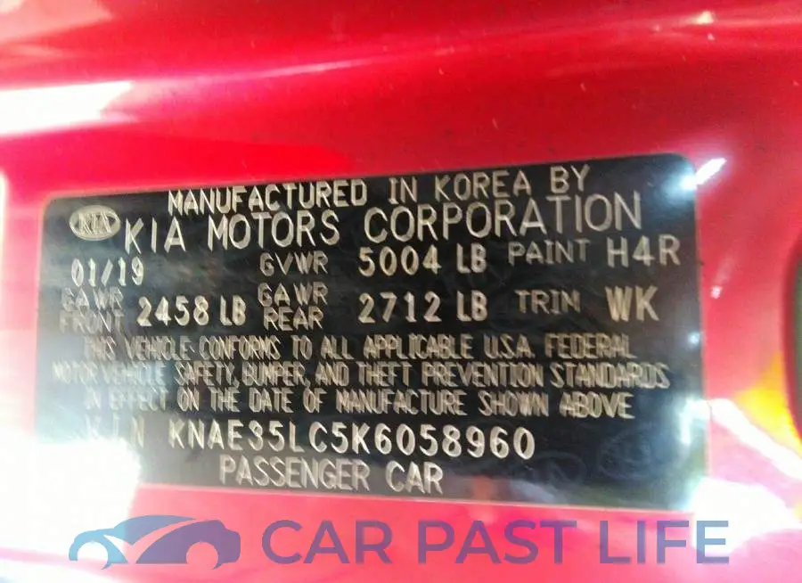 KNAE35LC5K6058960# 9