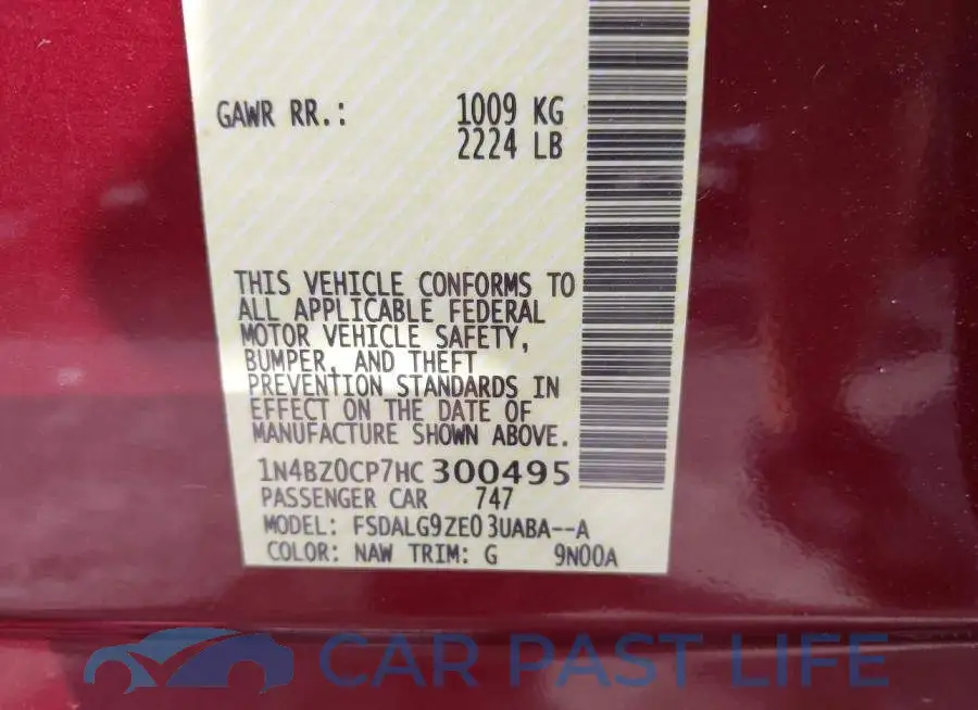 1N4BZ0CP7HC300495# 9