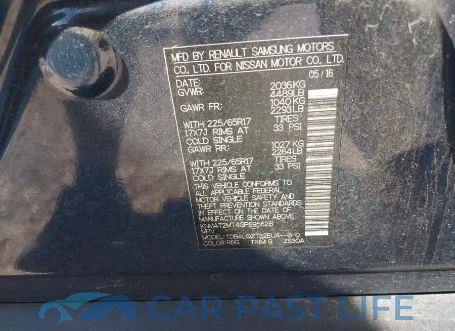 KNMAT2MT4GP695628# 9
