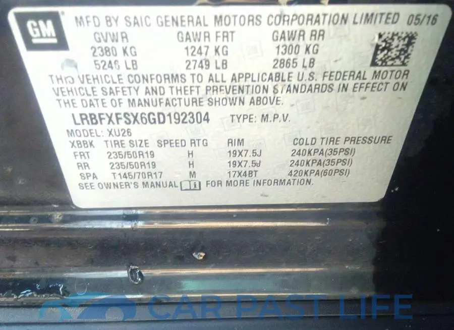 LRBFXFSX6GD192304# 9