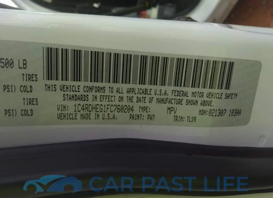 1C4RDHEG1FC760204# 9