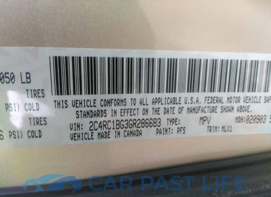2C4RC1BG3GR286683# 9