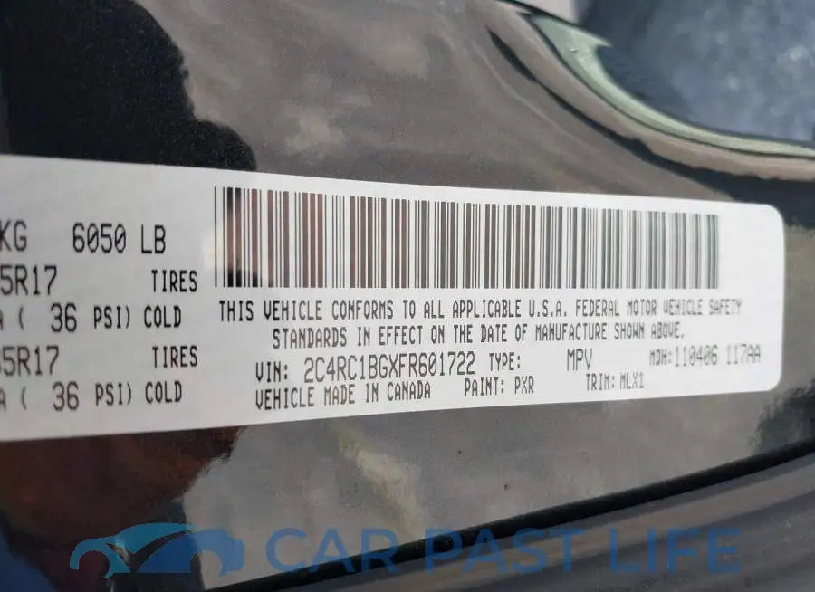 2C4RC1BGXFR601722# 9