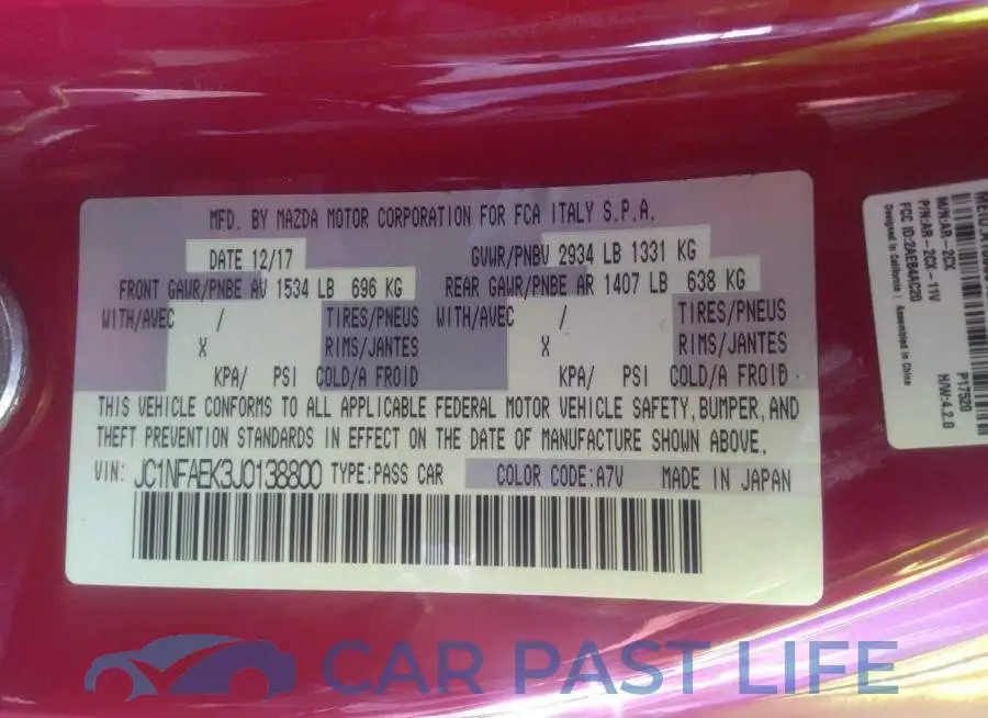 JC1NFAEK3J0138800# 9