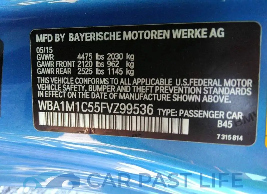 WBA1M1C55FVZ99536# 9