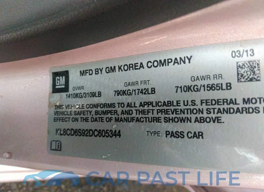 KL8CD6S92DC605344# 9