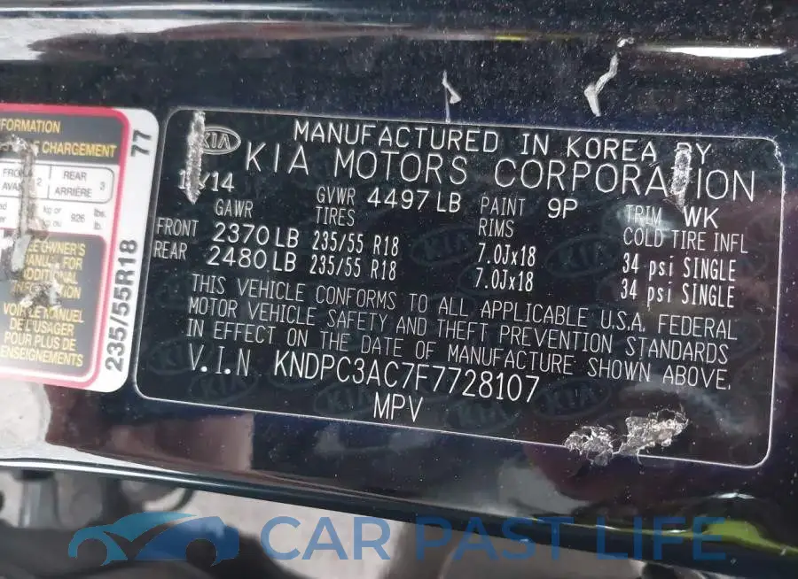 KNDPC3AC7F7728107# 9
