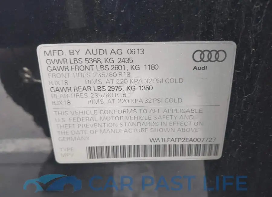 WA1LFAFP2EA007727# 9