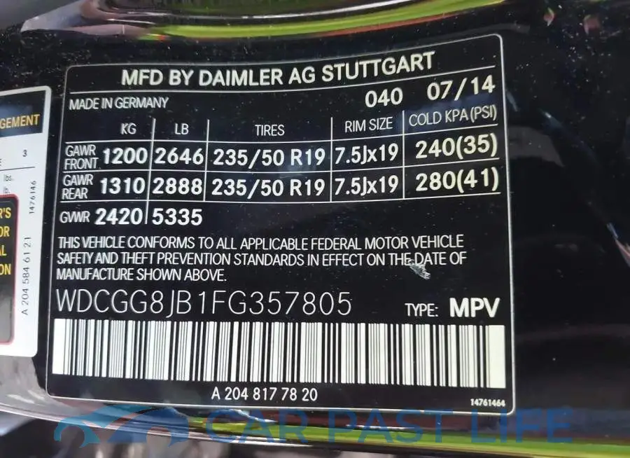 WDCGG8JB1FG357805# 9