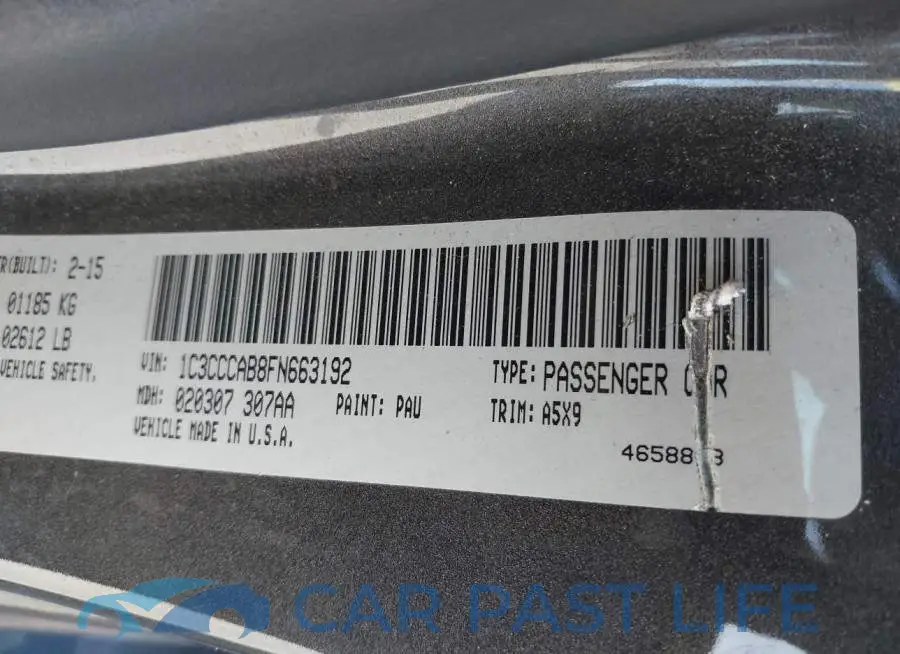 1C3CCCAB8FN663192# 9