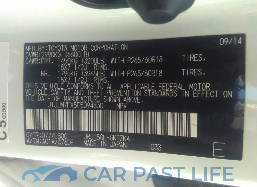 JTJJM7FX5F5094830# 9