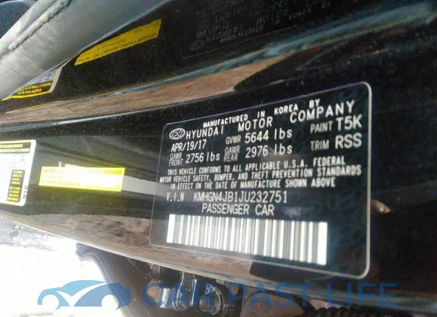 KMHGN4JB1JU232751# 9