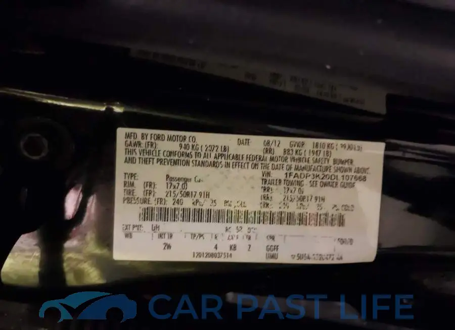 1FADP3K20DL107668# 9