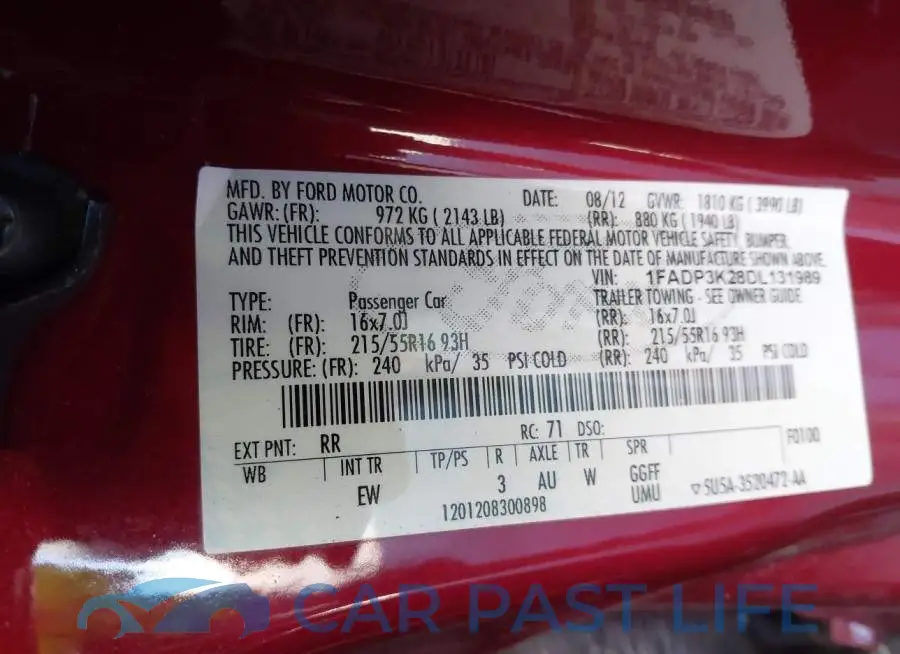 1FADP3K28DL131989# 9