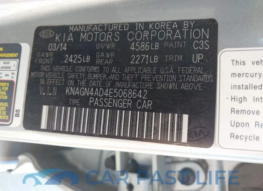 KNAGN4AD4E5068642# 9