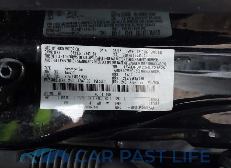 1FADP3K23HL321625# 9