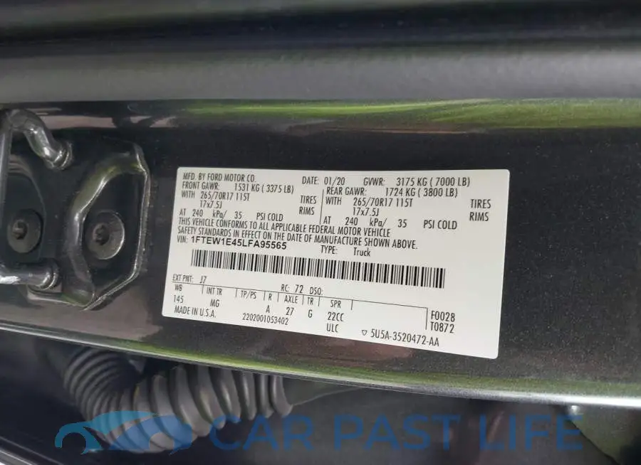 1FTEW1E45LFA95565# 9