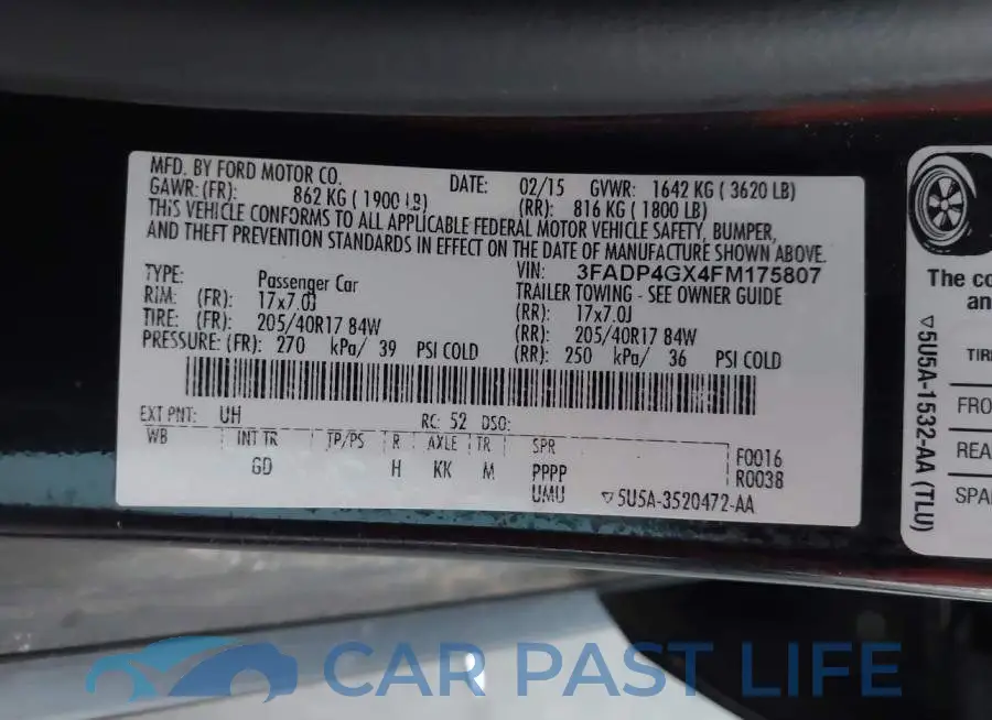 3FADP4GX4FM175807# 9