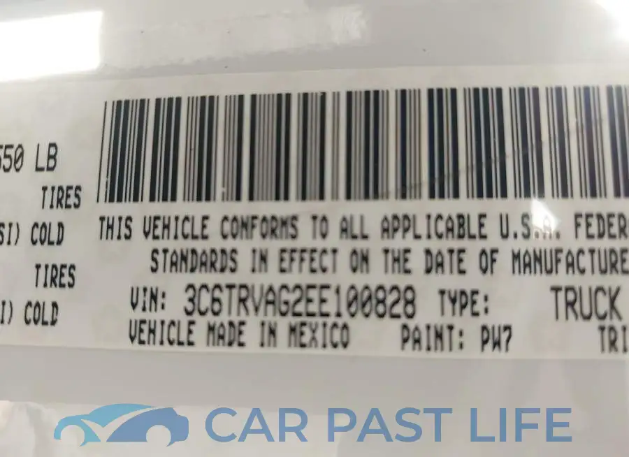 3C6TRVAG2EE100828# 9