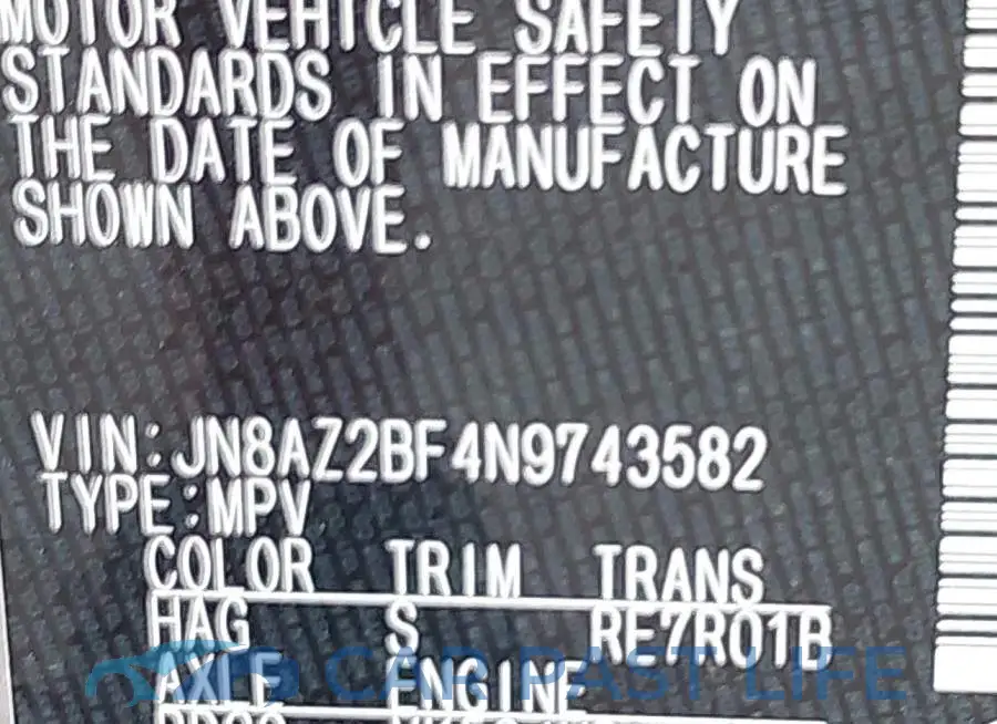 JN8AZ2BF4N9743582# 9
