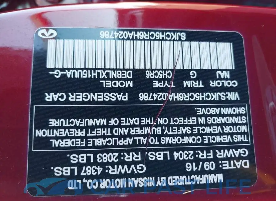 SJKCH5CR6HA024786# 9