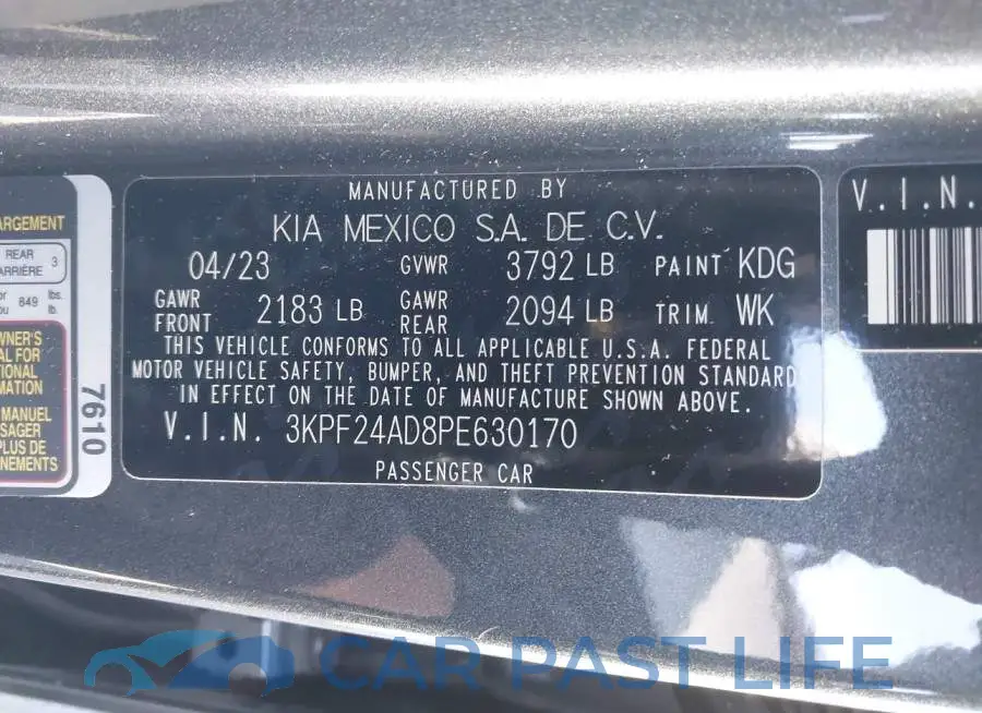 3KPF24AD8PE630170# 9