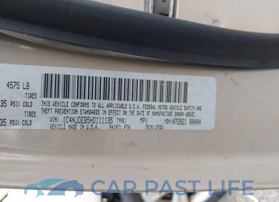 1C4NJDEB5HD111135# 9