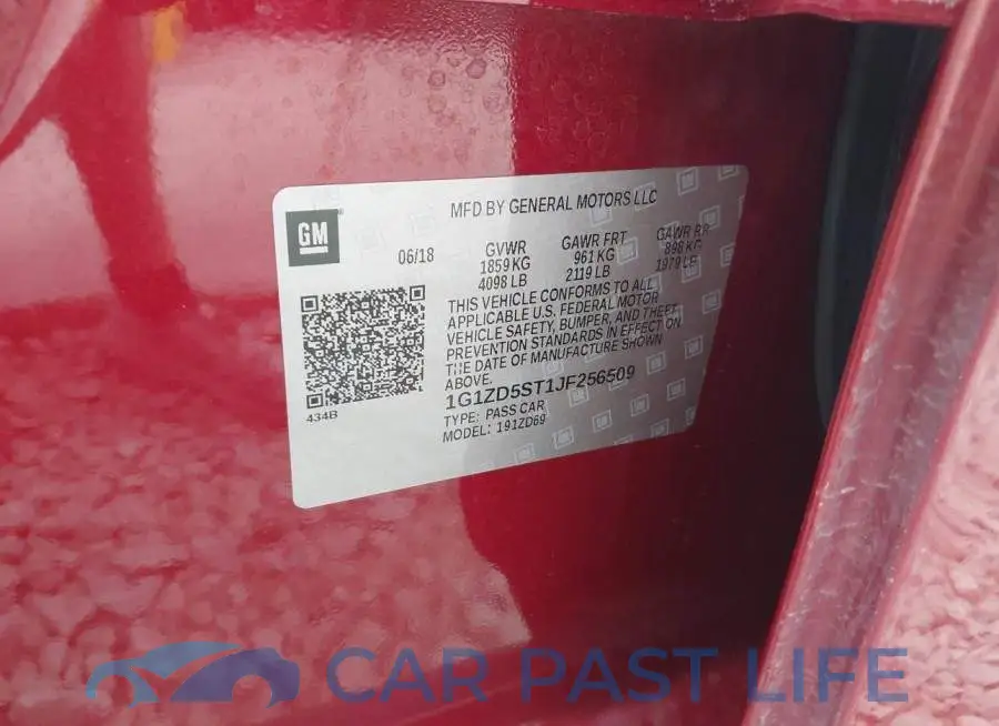 1G1ZD5ST1JF256509# 9