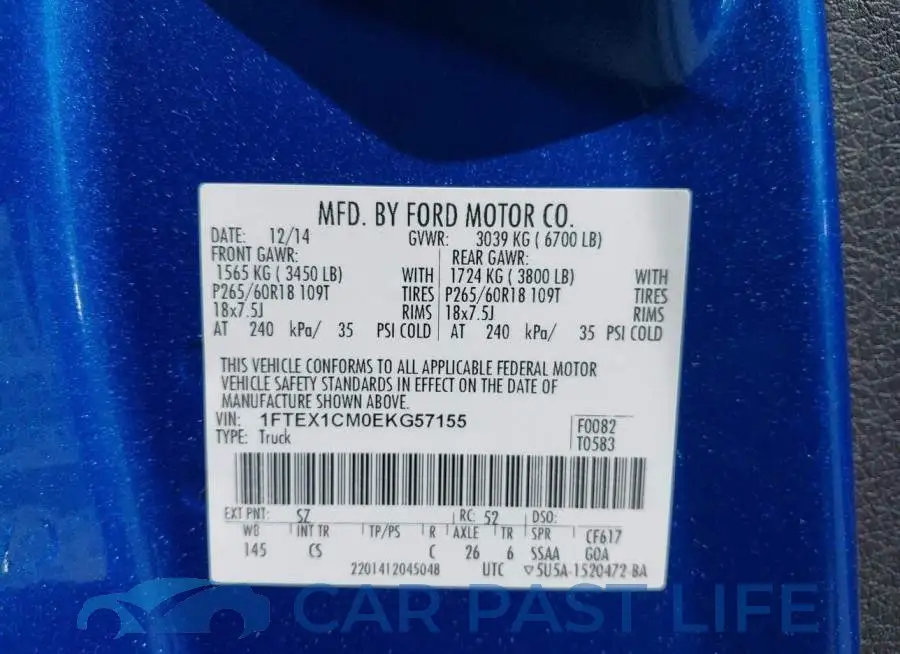 1FTEX1CM0EKG57155# 9
