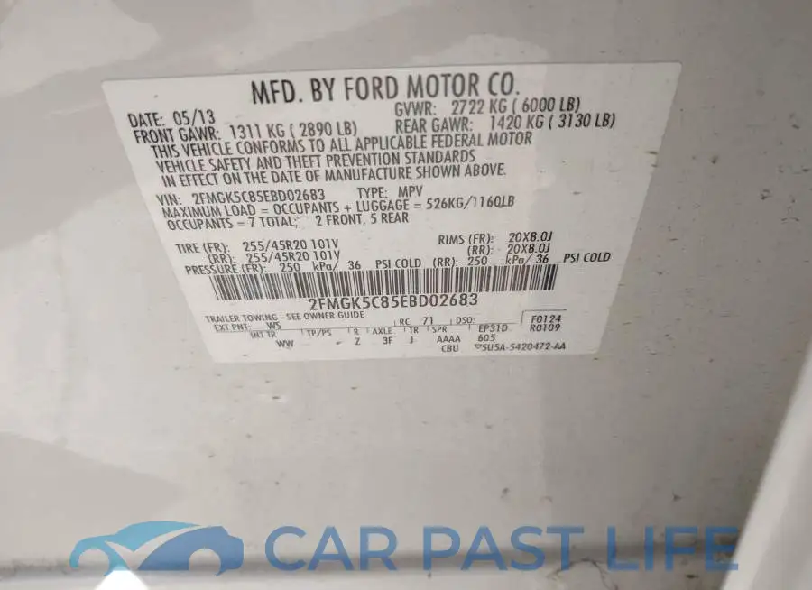 2FMGK5C85EBD02683# 9