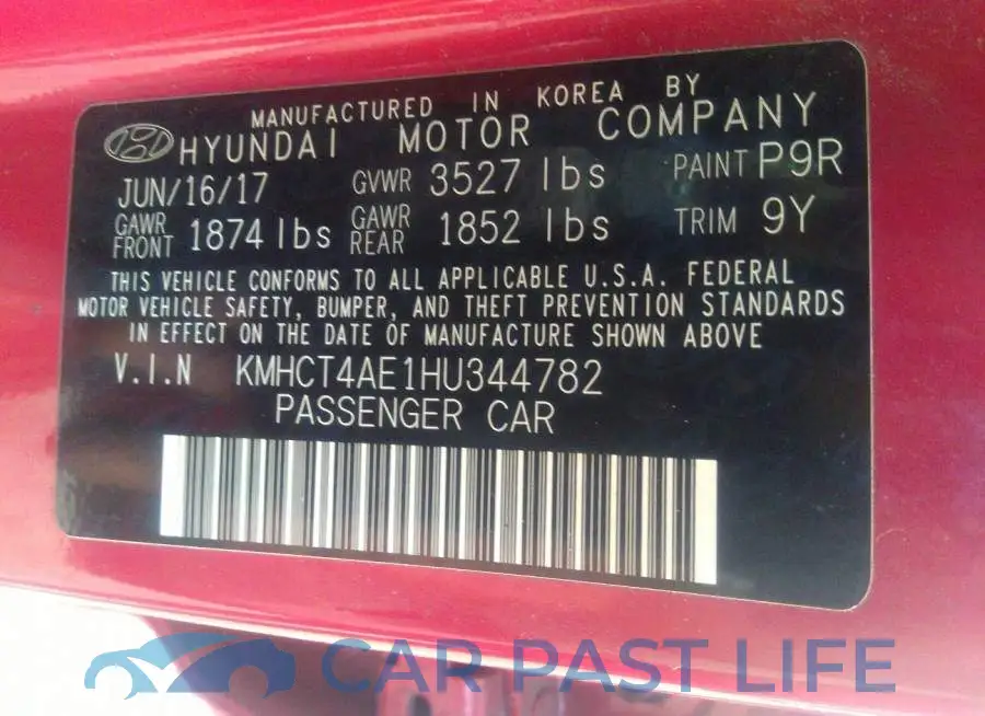 KMHCT4AE1HU344782# 9