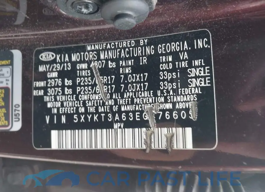 5XYKT3A63EG476605# 9