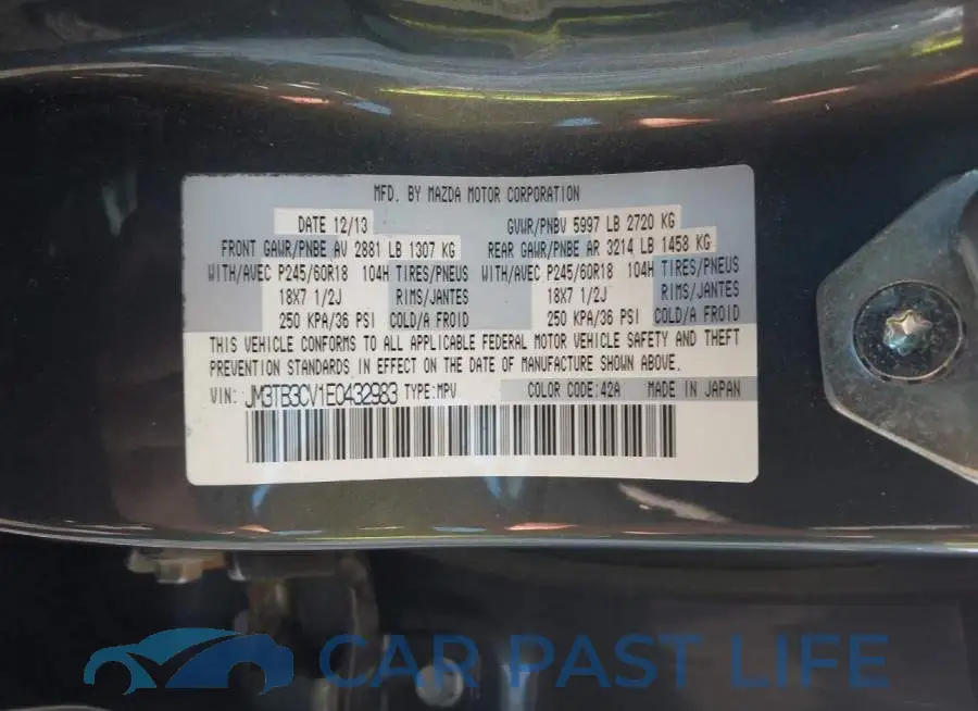 JM3TB3CV1E0432983# 9