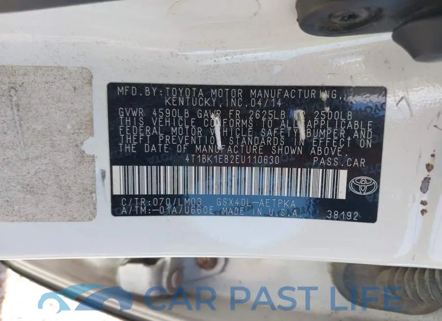 4T1BK1EB2EU110630# 9