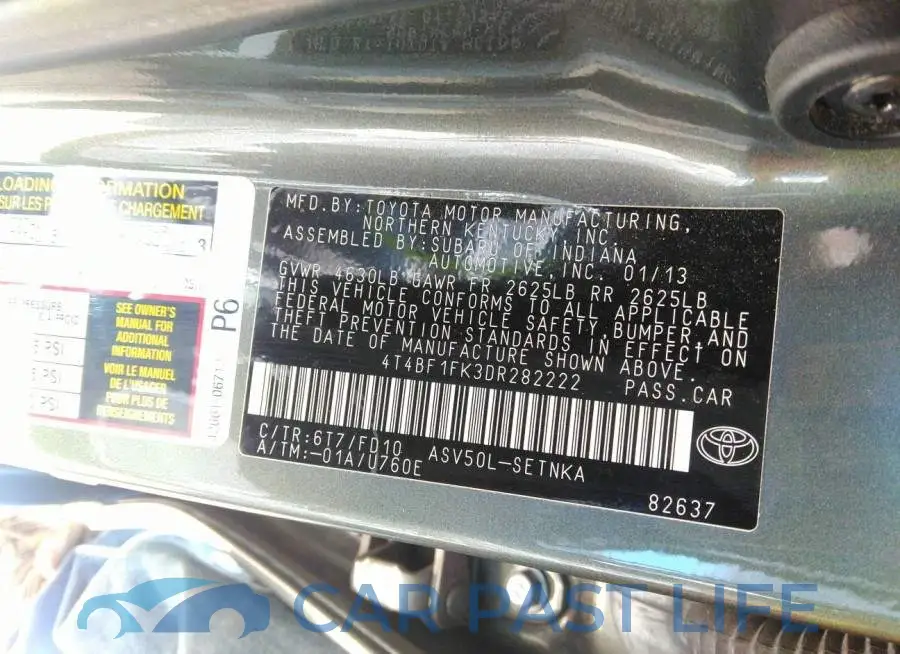 4T4BF1FK3DR282222# 9