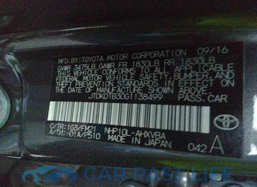 JTDKDTB30G1138499# 9