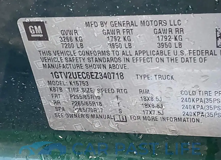 1GTV2UEC6EZ340718# 9