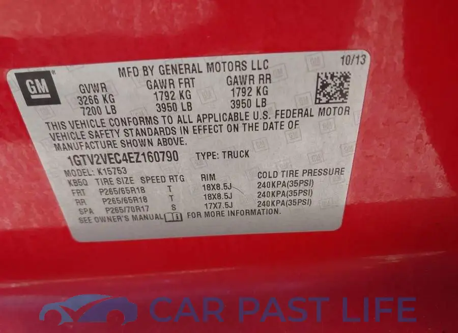 1GTV2VEC4EZ160790# 9