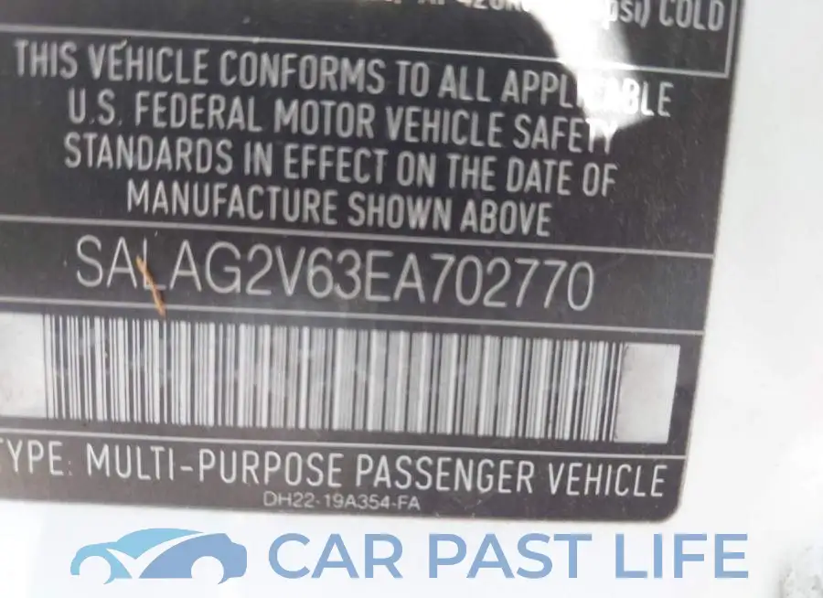 SALAG2V63EA702770# 9