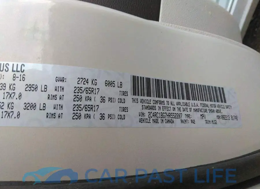 2C4RC1BG7HR552207# 9