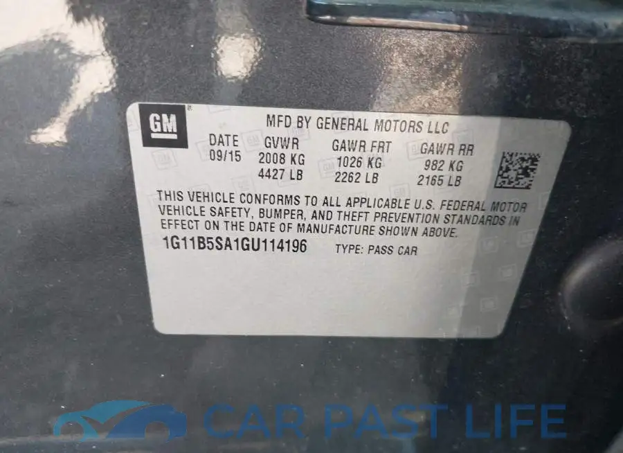 1G11B5SA1GU114196# 9