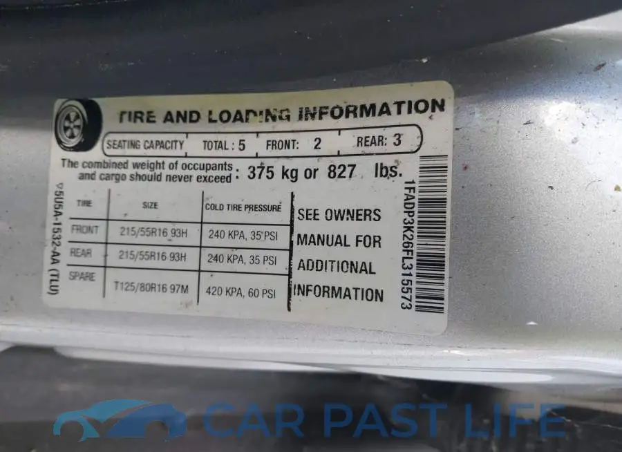 1FADP3K26FL315573# 9