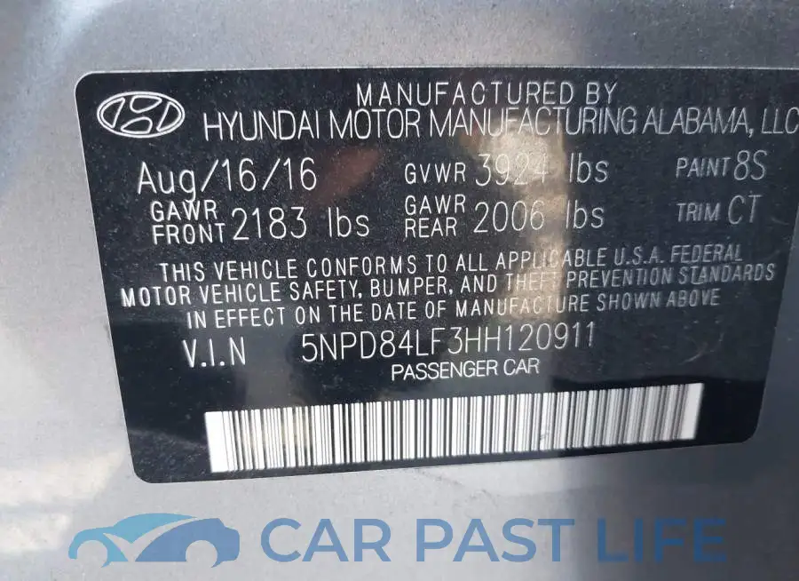 5NPD84LF3HH120911# 9